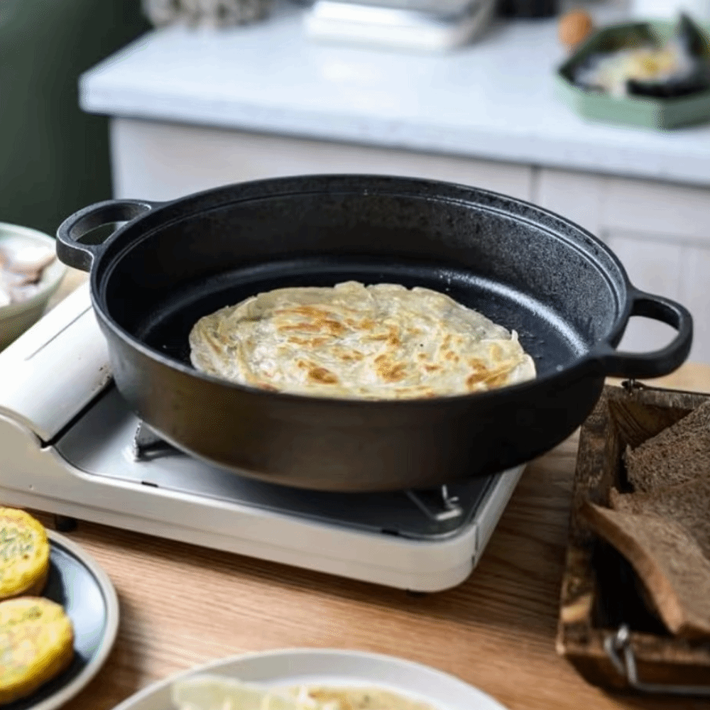 Cast Iron Skillet - Durable Non-Stick Cast Iron Skillet Non-coated