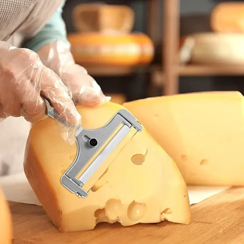 Kitchen Gadgets Wirecutter - Aluminum Alloy Cheese Slicer Adjustable Thickness