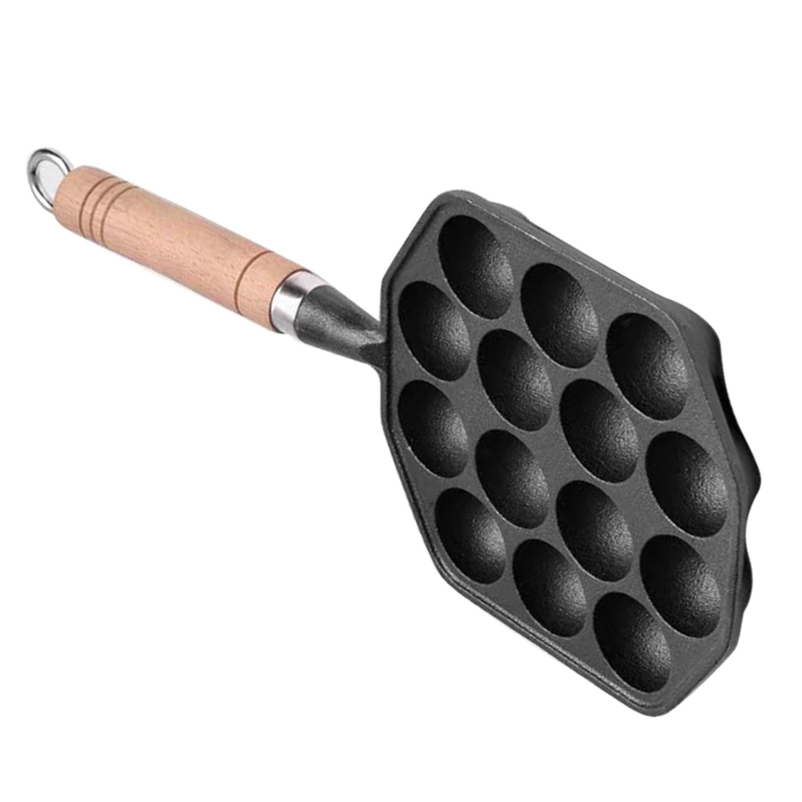 14 Holes Takoyaki Pan Nonstick - Cast Iron Skillet 评论和价格
