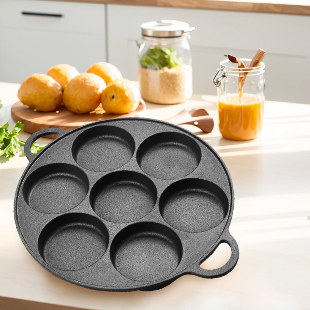 7 Hole Frying Pot Cast Iron No - Cast Iron Skillet 评论和价格