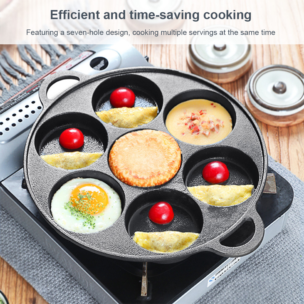 7 Hole Frying Pot Cast Iron No - Cast Iron Skillet 评论和价格