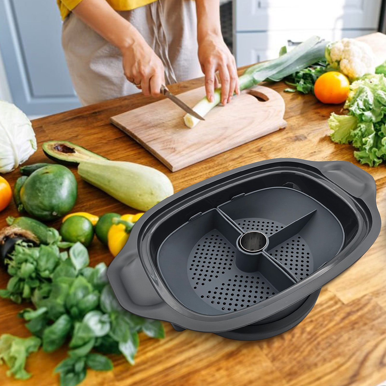 Silicone Steamer Basket Divide - Silicone Steamer Basket 评论和价格
