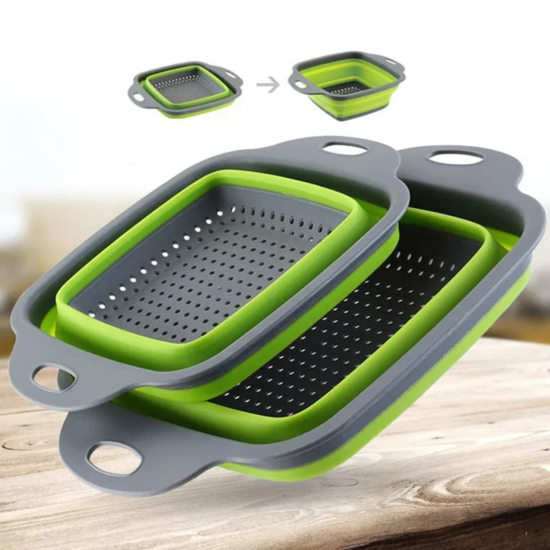NEW Foldable Vegetable Washing - Silicone Steamer Basket 评论和价格