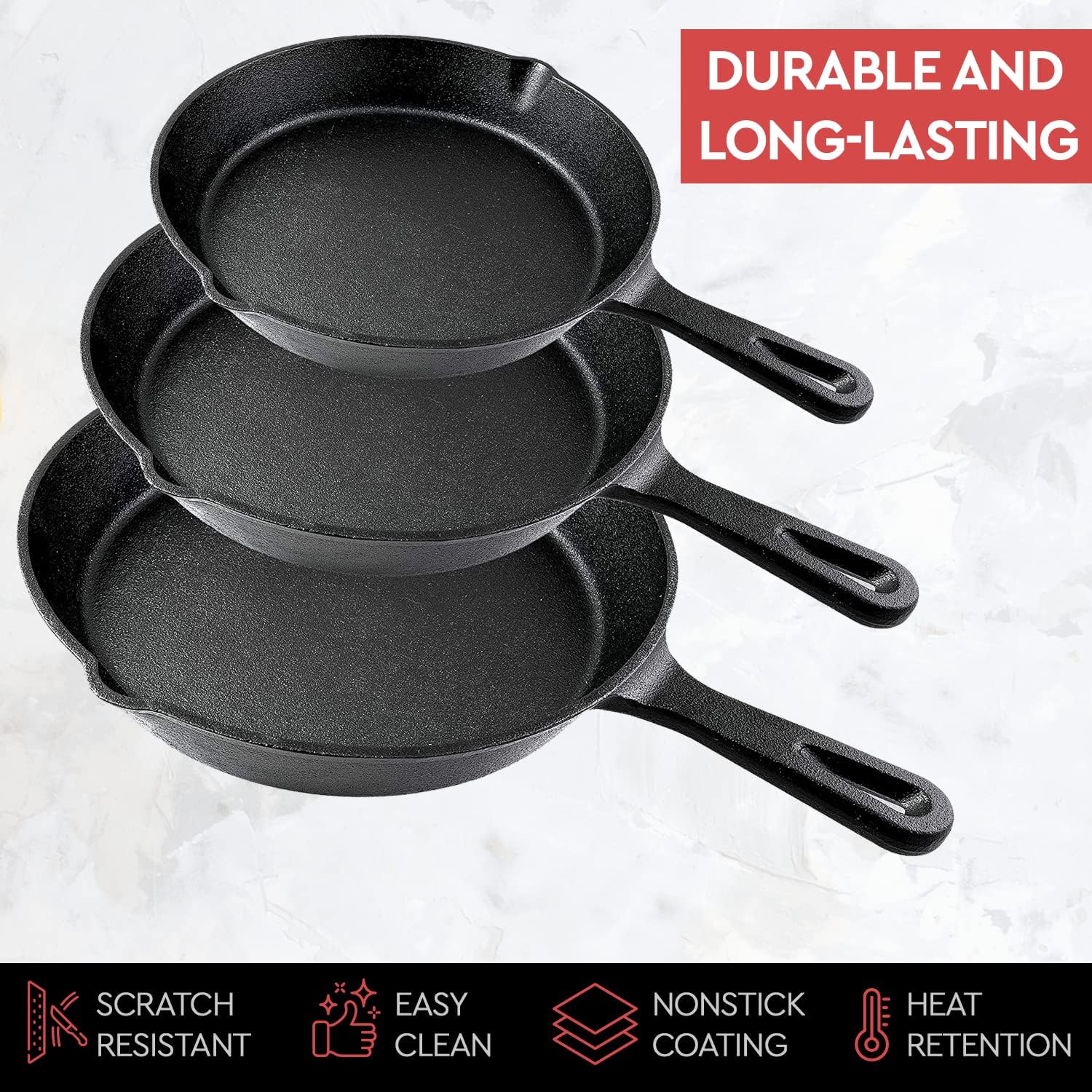 14/16/20cm Cast Iron Frying Pa - Cast Iron Skillet 评论和价格