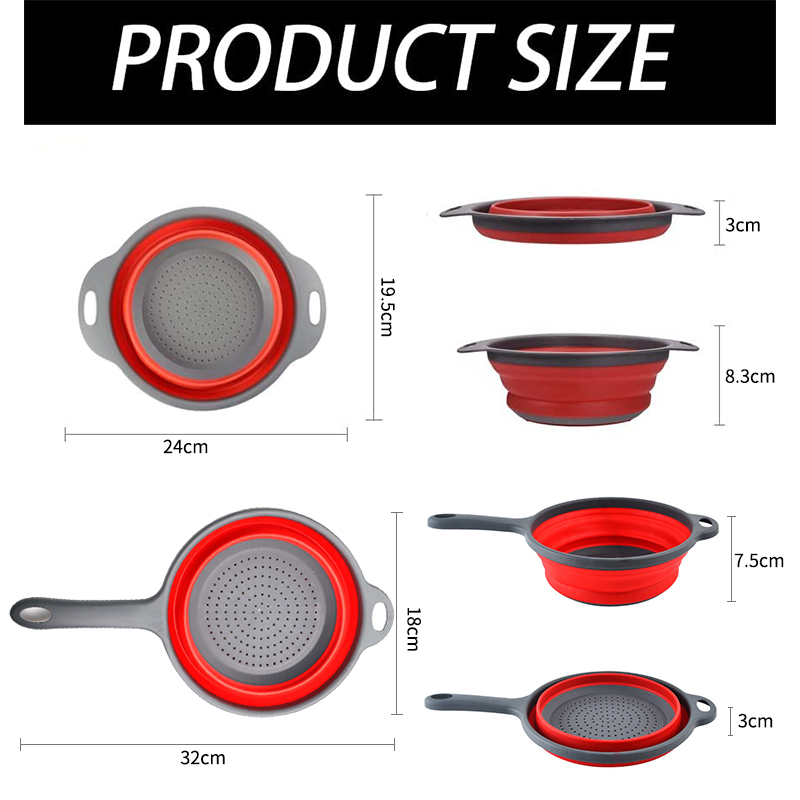 2 Pcs/Set Foldable Silicone Co - Silicone Steamer Basket 评论和价格